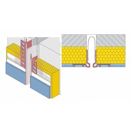 Profilé pour joint de dilatation en façade droite 