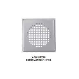 Grille design carrée Zehnder via Torino 125 blanc