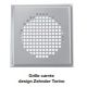 Grille design carrée Zehnder via Torino 125 blanc